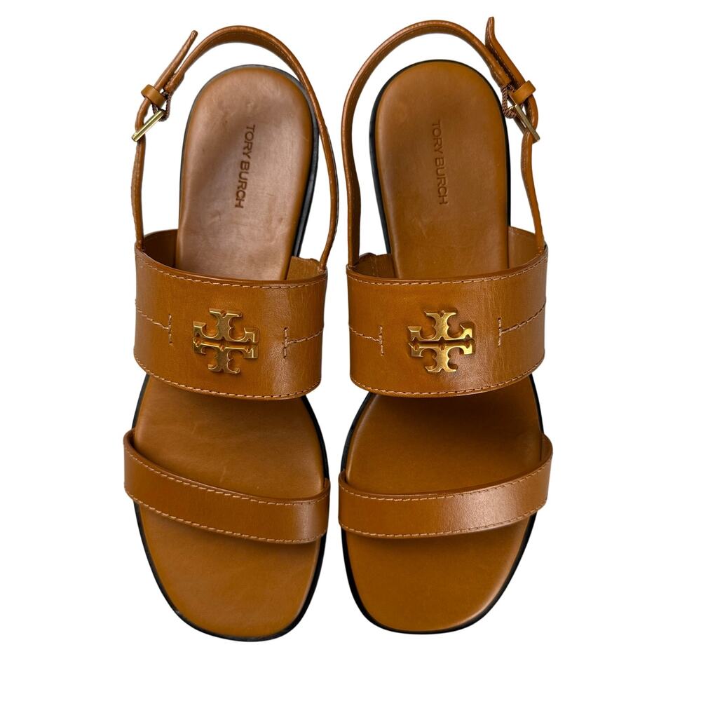 TORY BURCH Women's Vanchetta Leather Mini Everly Back Strap Flat Sandals - Picture 4 of 8
